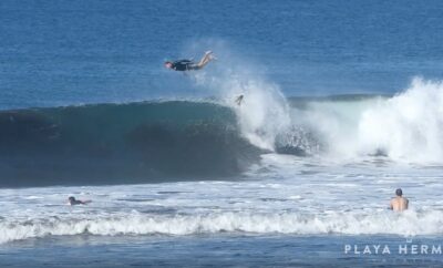 Surfing at Playa Hermosa, Costa Rica January 13, 2020