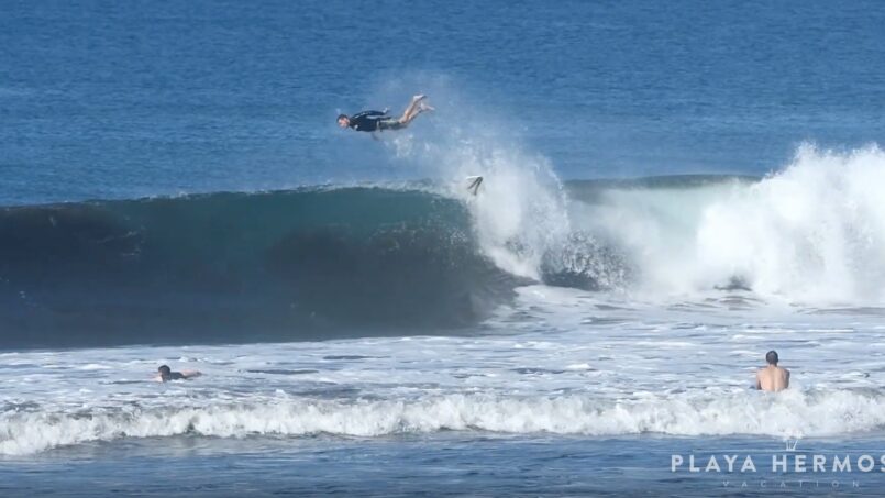 Surfing at Playa Hermosa, Costa Rica January 13, 2020