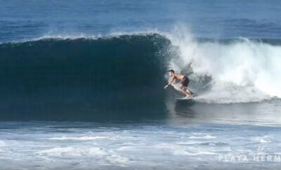 Surfing at Playa Hermosa, Costa Rica February 1, 2020