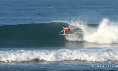 Surfing at Playa Hermosa, Costa Rica February 9 & 11, 2020