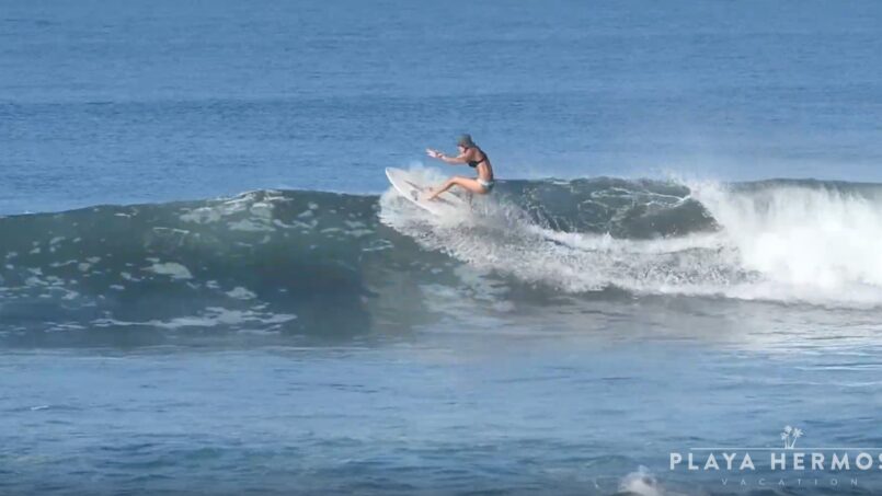 Surfing at Playa Hermosa, Costa Rica February 13, 2020