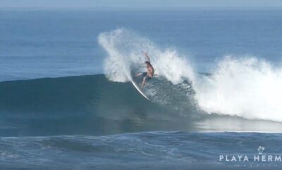 Surfing at Playa Hermosa, Costa Rica February 14, 2020