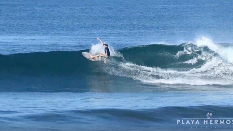 Surfing at Playa Hermosa, Costa Rica March 1, 2020