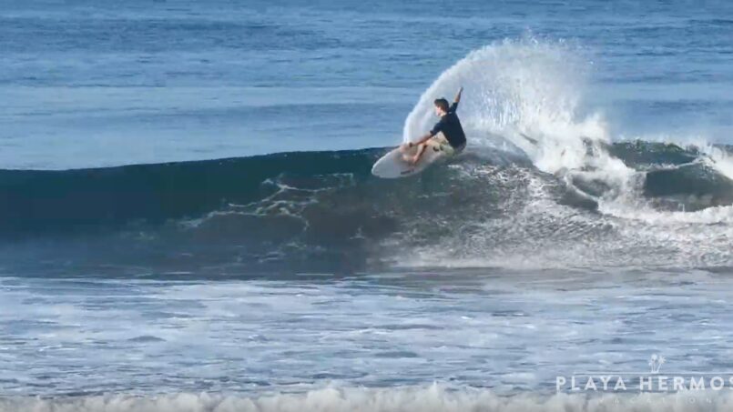 Surfing at Playa Hermosa, Costa Rica March 4, 2020